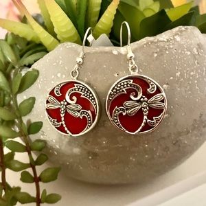 🆕 Sponge Coral Dragonfly Earrings